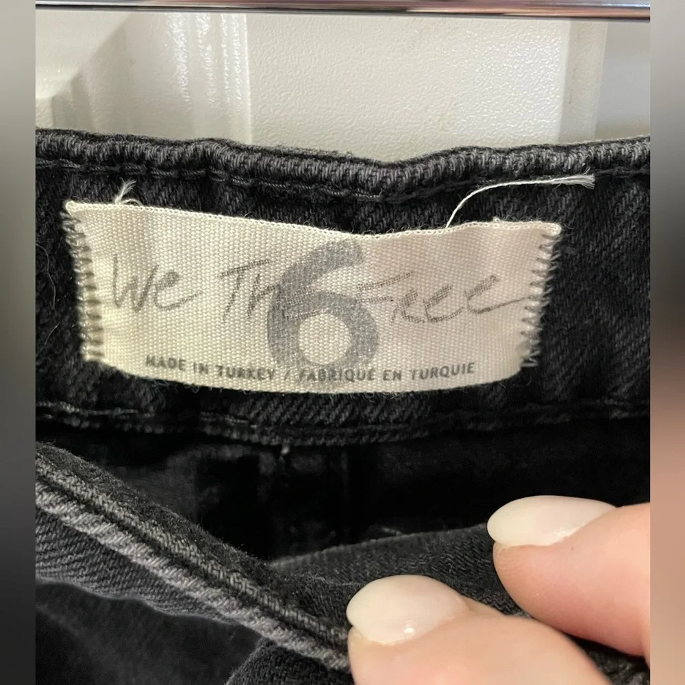 Free People NWT We The Free Sky High Denim Mini
Skirt in Black Raw Hem Size 6 - Picture 5 of 10